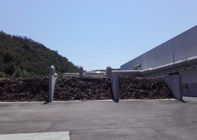 Biofiltro aperto, a servizio di un impianto integrato di digestione anaerobica e compostaggio dei rifiuti organici