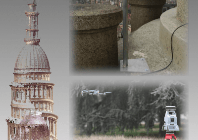 Rilievo e monitoraggio degli spostamenti della cupola di San Gaudenzio (NO), con Stazione Totale e GNSS a basso costo