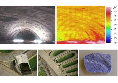 Indagini termografiche e stratigrafia dell’intonaco dipinto, Volta della Sala Mappamondi, Accademia Delle Scienze Torino