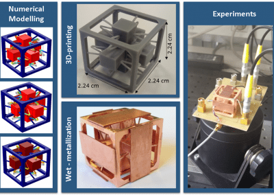 Accelerometro triassiale fabbricato con stampa 3D e metallizzazione. Collaborazione con i Dipartimenti DCMIC e DEIB