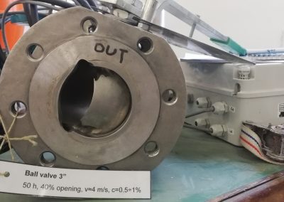 Erosione di dispositivi idraulici causata da particelle solide nel flusso